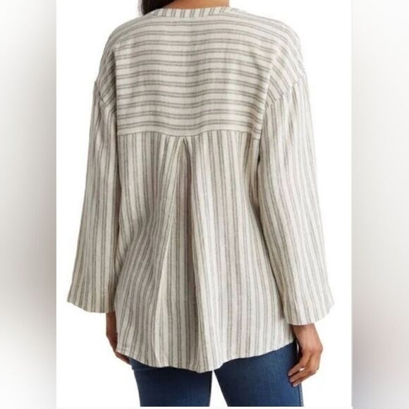 Madewell Linen Blend Lakeline Popover Shirt, Size XS - Picture 2 of 6